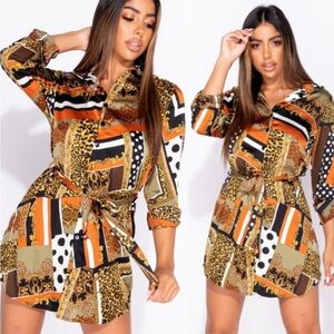 Harmony In Nature Silk like multicolor dress.